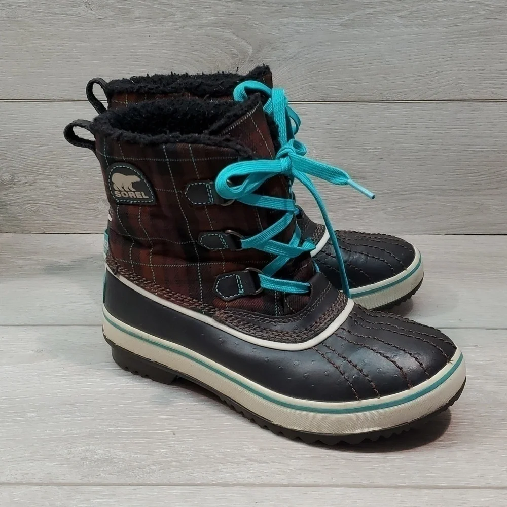 Sorel Youth Big Girls Ankle Rubber Duck Boots shoes sz 4